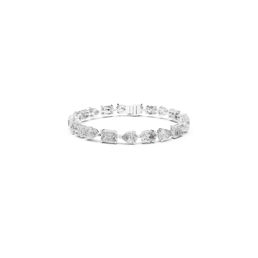 Mixed Shape Diamond Tennis Bracelet | Modern Luxury Style Design