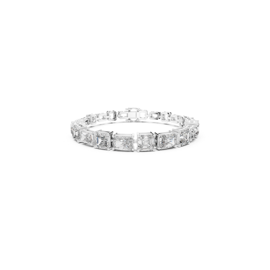 Emerald & Radiant Cut Diamond Tennis Bracelet | Luxury Style