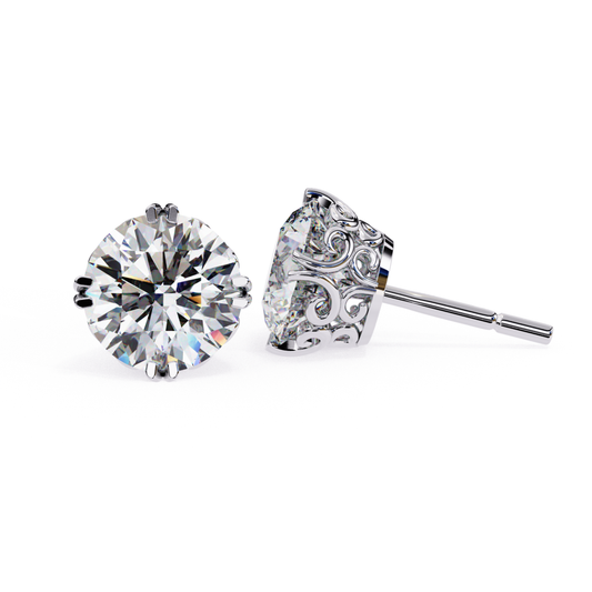 Golden Fleur Lab Grown Diamond Stud Earrings