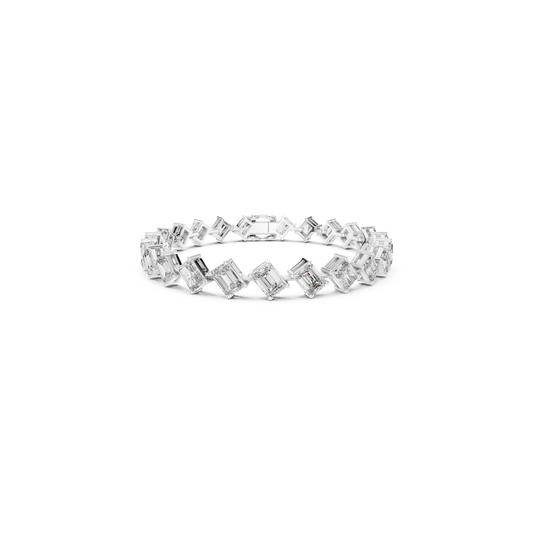 Emerald & Radiant Cut Diamond Tennis Bracelet | Luxury Style