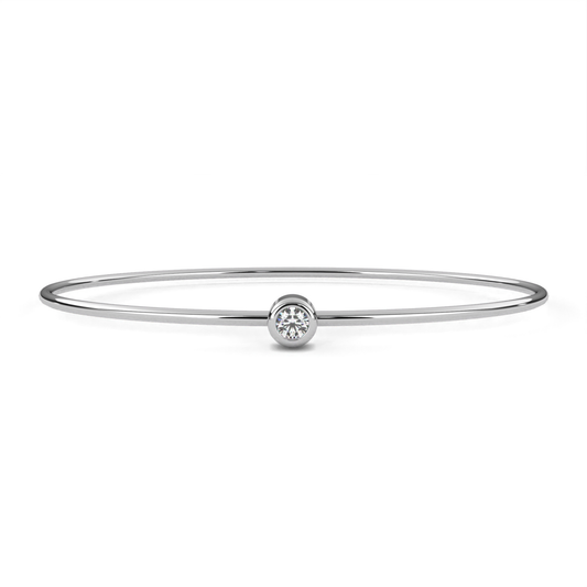 Classic Single Diamond Bracelet | Fine 18K 14K Gold Luxury