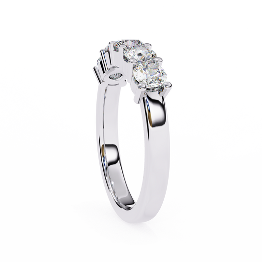 Opulent Aura Diamond Band in White Gold