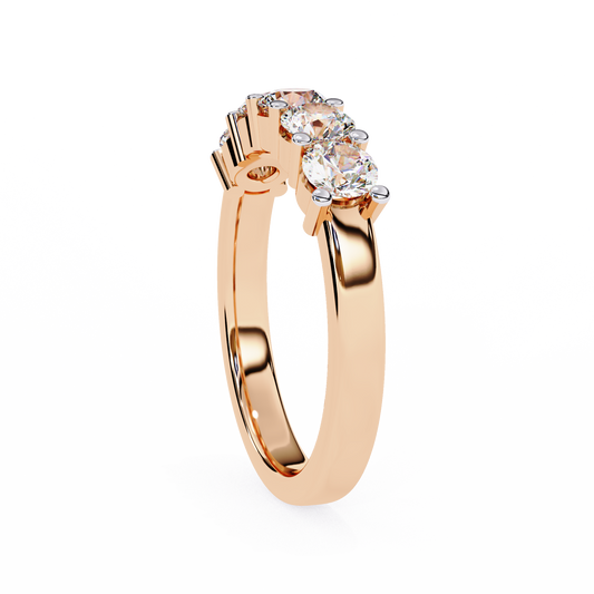 Opulent Aura Diamond Band in Rose Gold