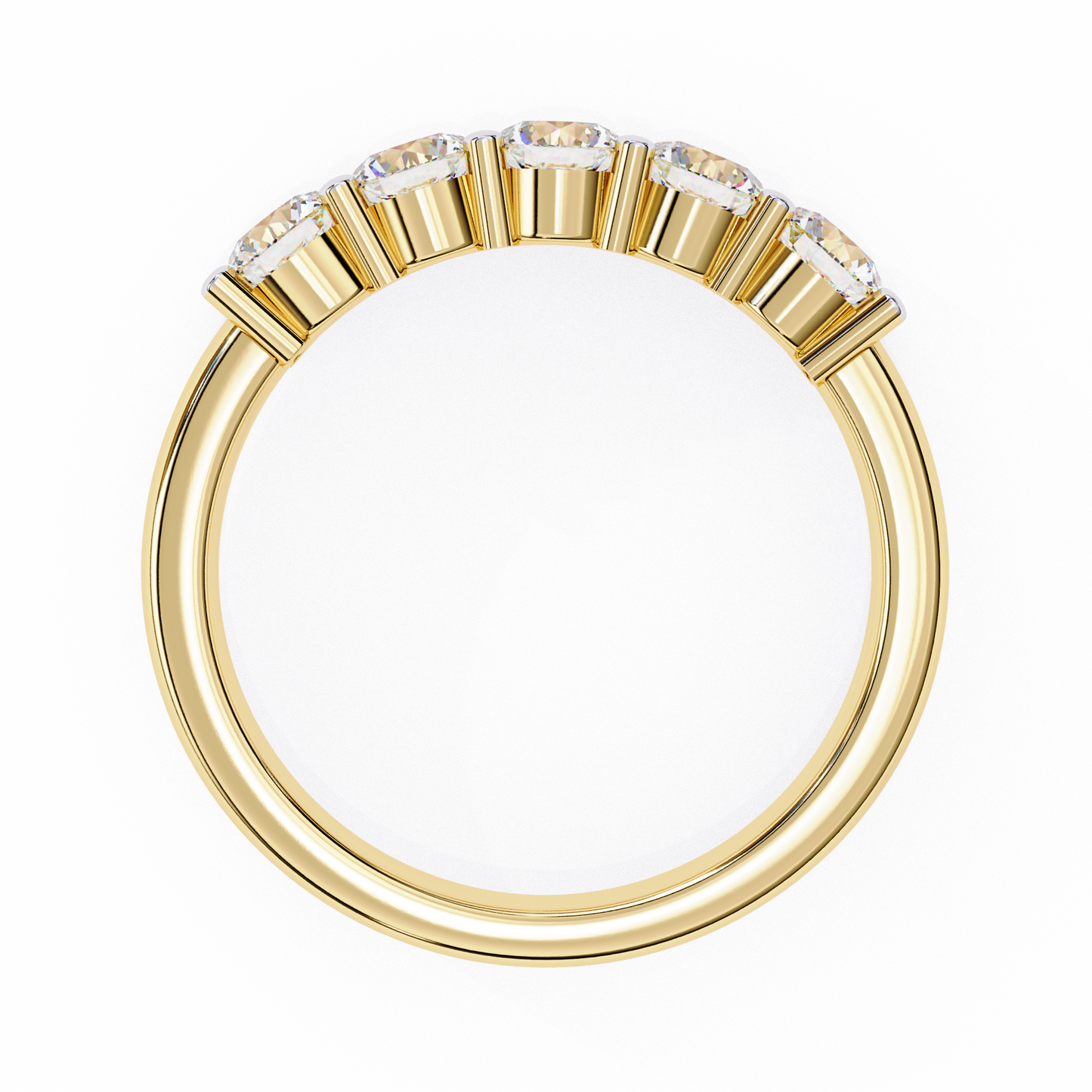 Opulent Aura Diamond Band in Yellow Gold