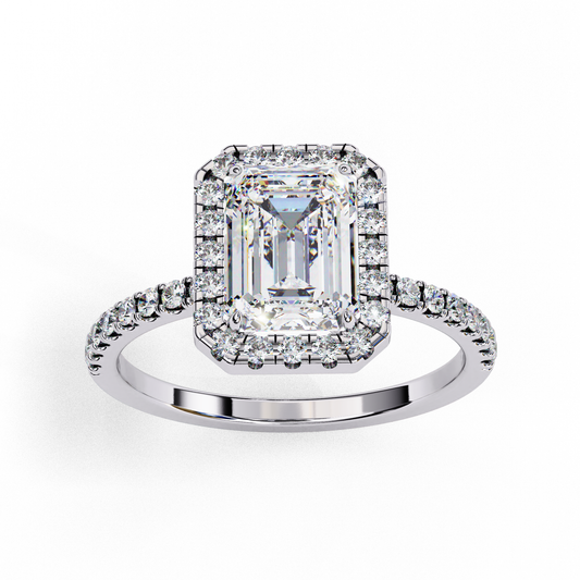 Elegance Crown Diamond Ring in White Gold