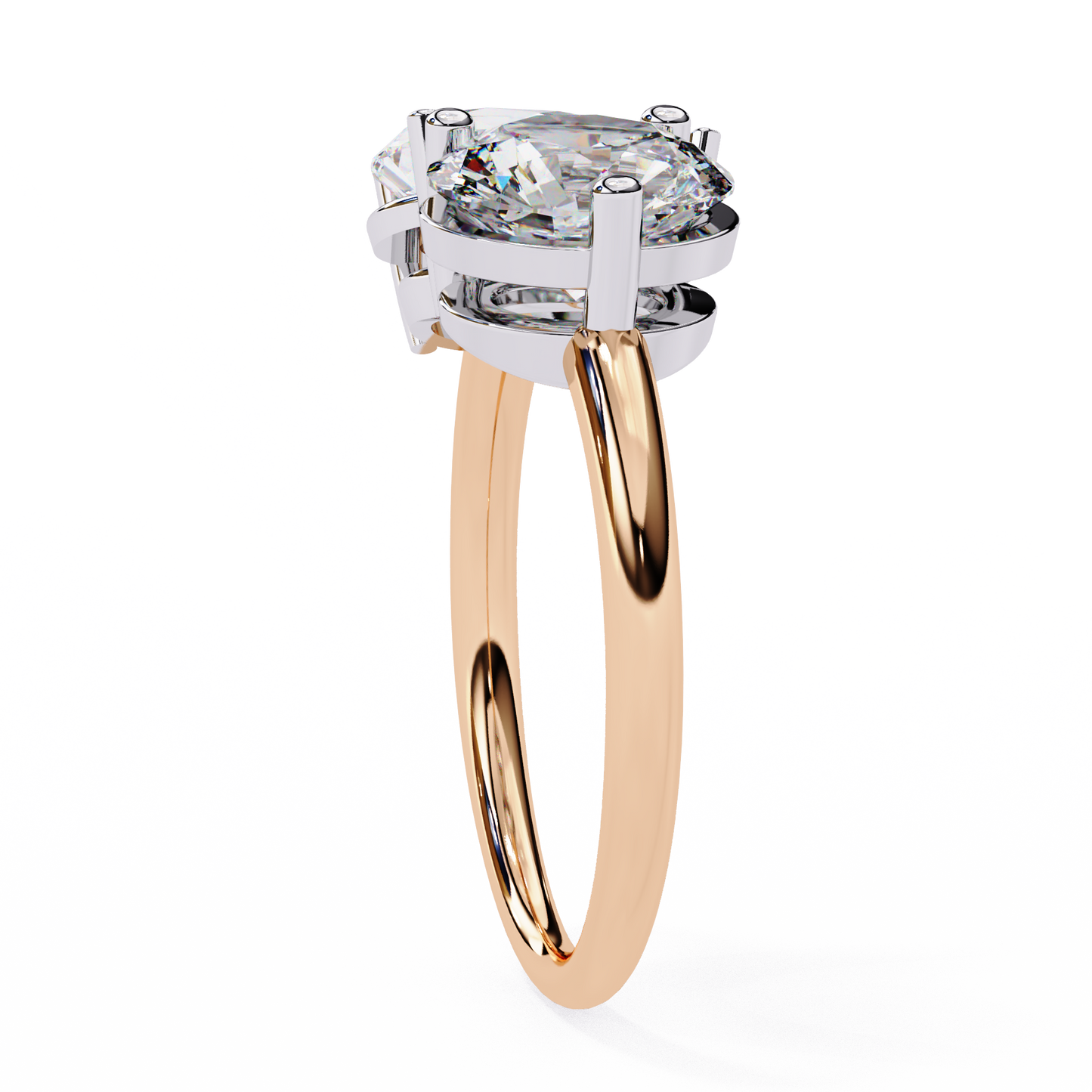 Eternal Duo Diamond Ring in Rose Gold