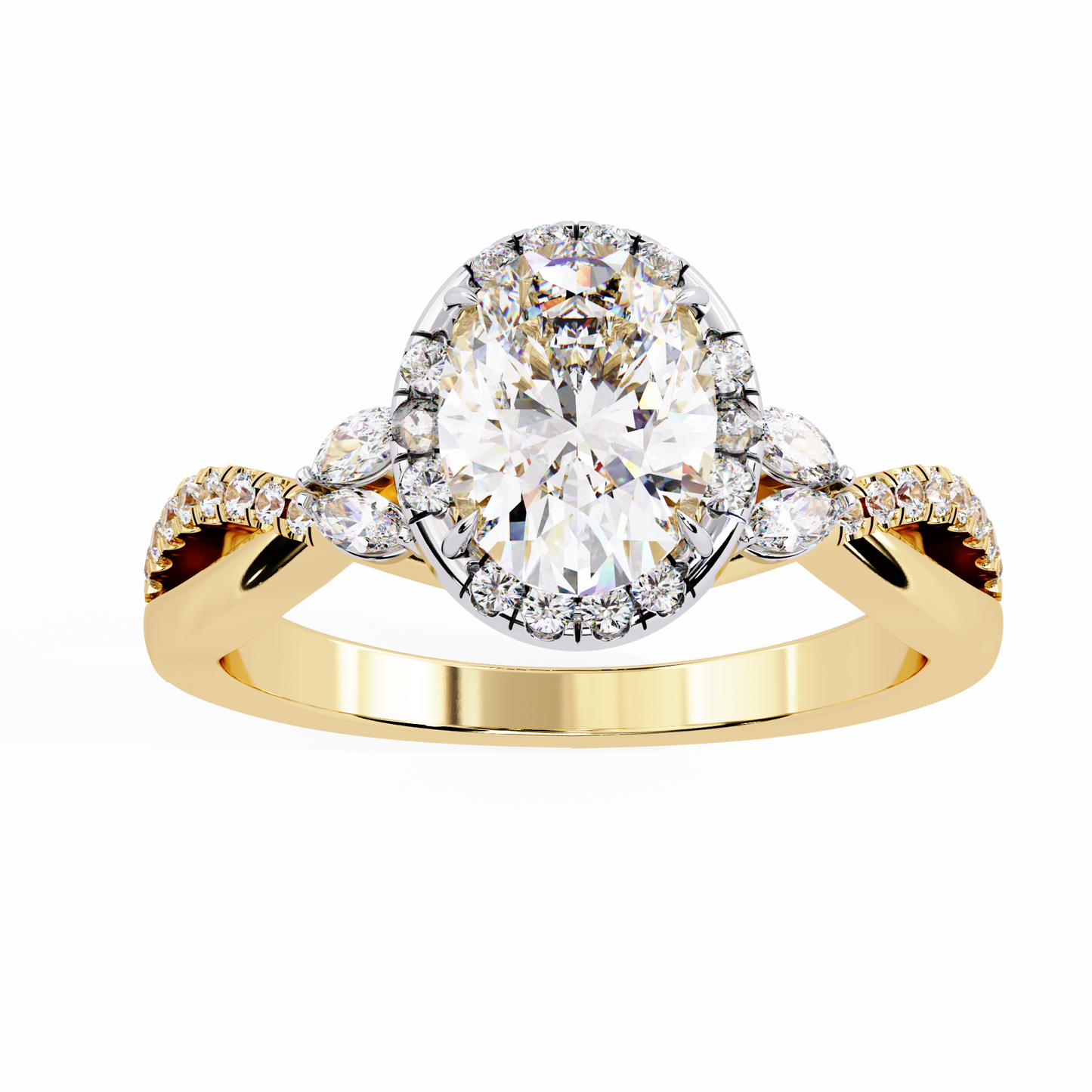 Aurora Diamond Ring in Yellow Gold