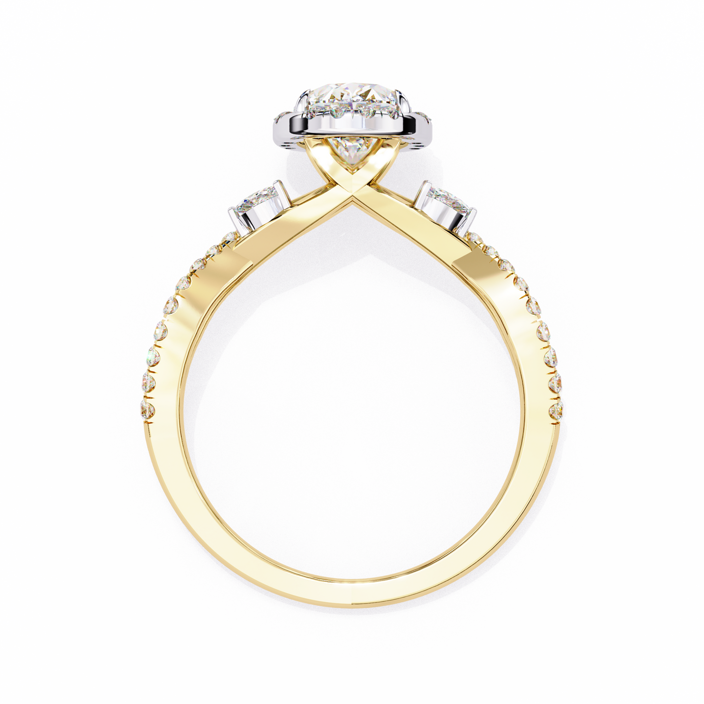Aurora Diamond Ring in Yellow Gold