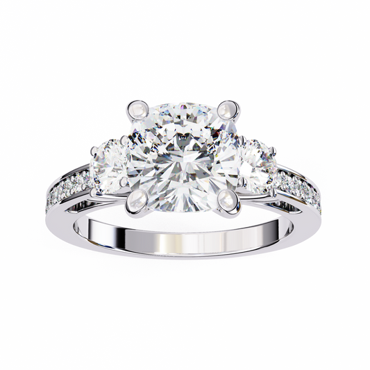Luxe Trifecta Diamond Ring in White Gold