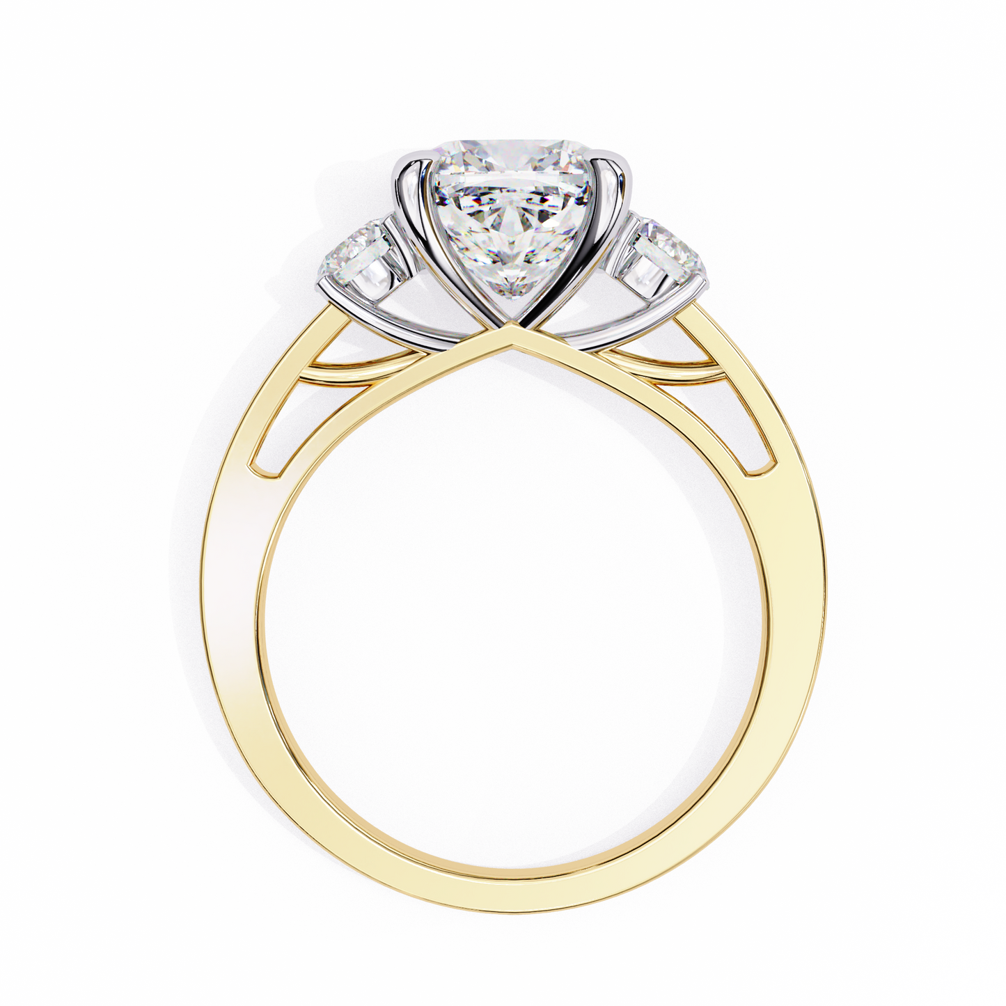 Luxe Trifecta Diamond Ring in Yellow Gold