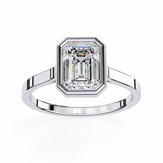 Paragon Emerald-Cut Diamond Ring in White Gold