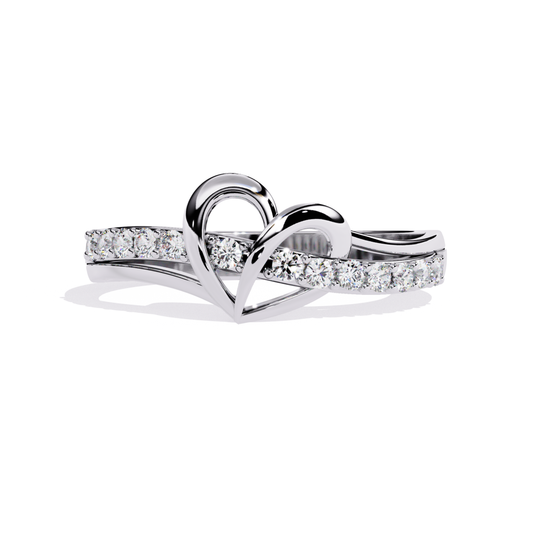 White gold heart band front view
Heart design diamond band
White gold heart ring
Diamond line heart band
Heart motif gold ring
Front angle heart band
White gold heart design ring
Diamond heart band ring
Heart shape diamond ring
White gold band heart detail