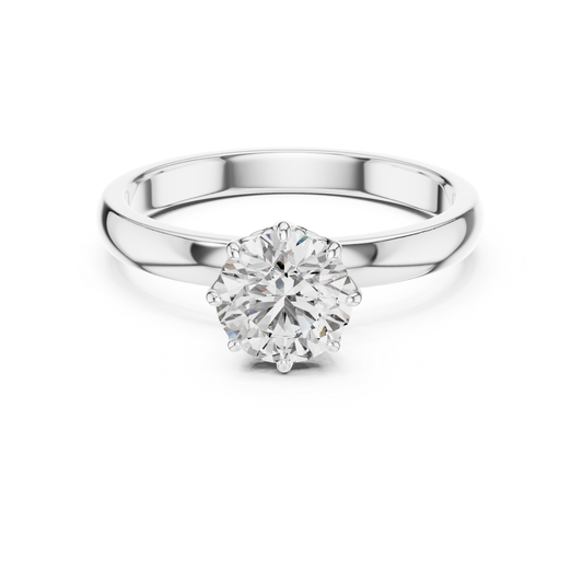 White gold round cut diamond eight prong ring
White gold eight prong solitaire diamond ring
Classic white gold round diamond engagement ring
White gold polished round diamond ring design
Round brilliant diamond ring with eight prongs
White gold elegant solitaire diamond ring style
White gold secure eight prong diamond setting
White gold round diamond ring with plain band
Minimal white gold round diamond solitaire ring
White gold classic eight prong diamond ring