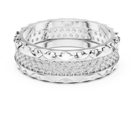 White gold textured diamond eternity band ring
Wide white gold band with double row diamonds
Textured white gold ring with round diamond detailing
White gold eternity band with pave diamond rows
Modern textured wedding band with round diamonds
Bold white gold ring with layered diamond design
Wide white gold diamond band with hammered texture finish
Elegant white gold eternity ring with sparkle detail
Statement white gold band with double diamond rows
Luxury white gold textured ring with pave diamonds