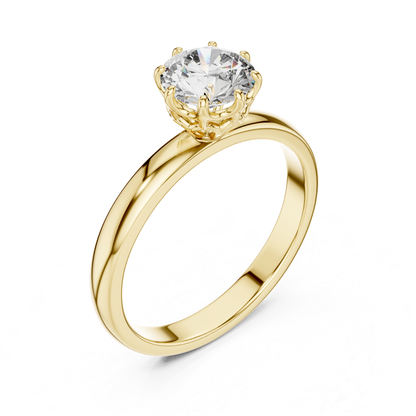 Klassischer runder Diamantring | Edler Schmuck aus 18K Gold