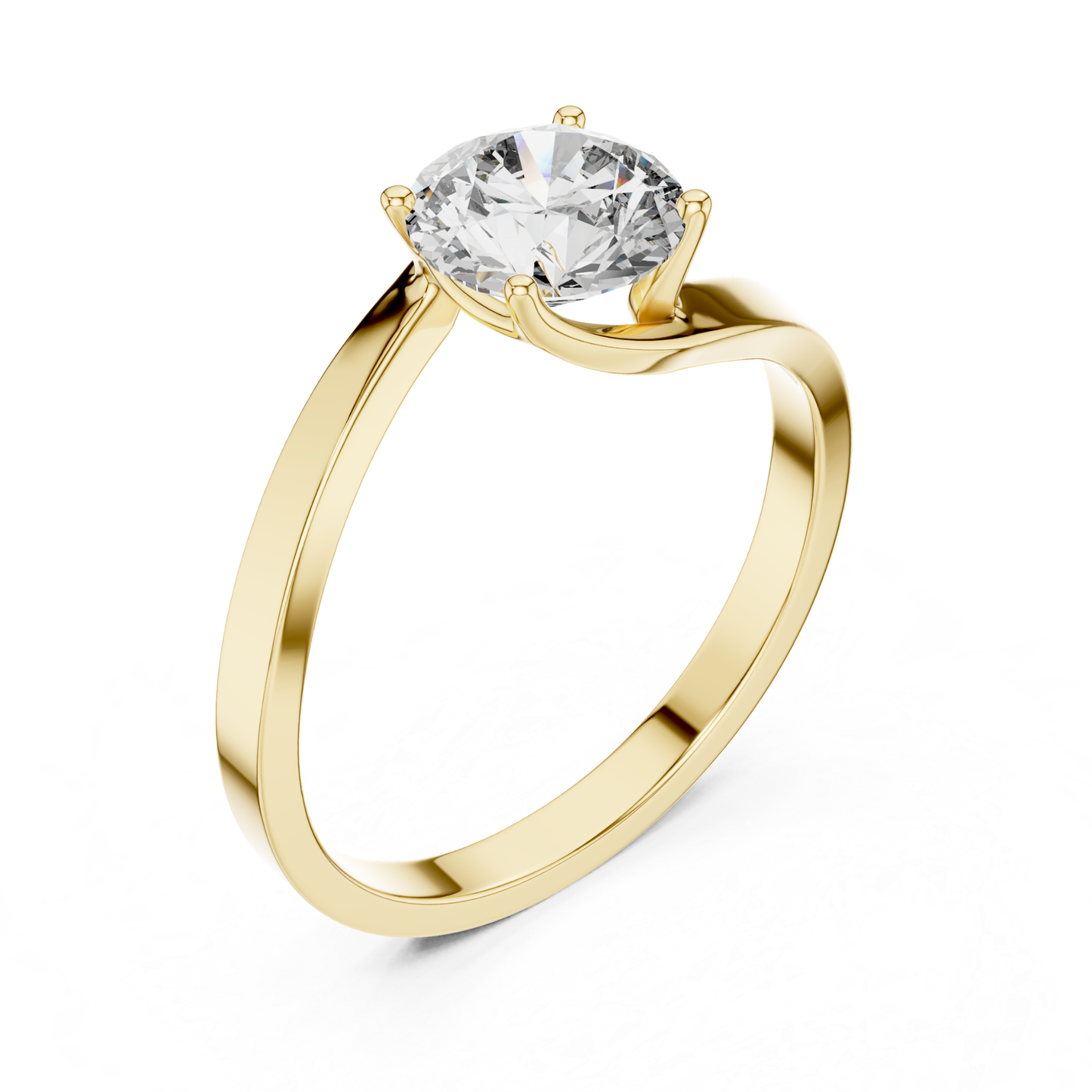 Round Diamond Open Band Ring | Where Brilliance Breathes Free