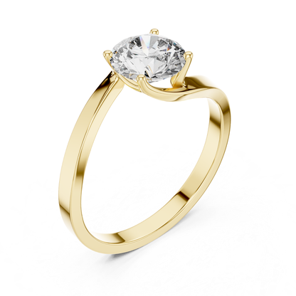 Round Diamond Open Band Ring | Where Brilliance Breathes Free