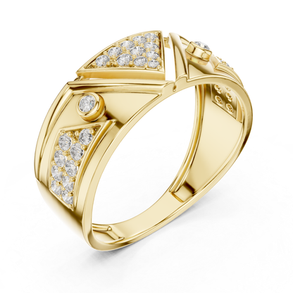 Luxury Triangle Diamond Band Rings | Modern Glamour Style
