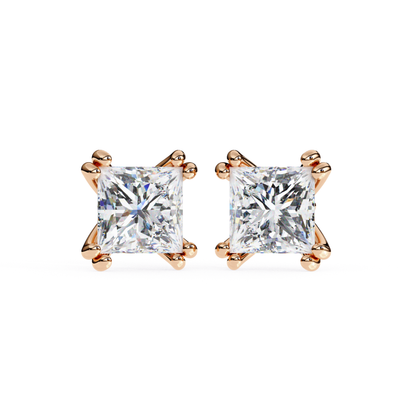 Lab Grown Diamond Gold Stud Earrings for Women