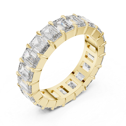 Emerald Cut Diamond Eternity Band | Infinite Step-Cut Brilliance