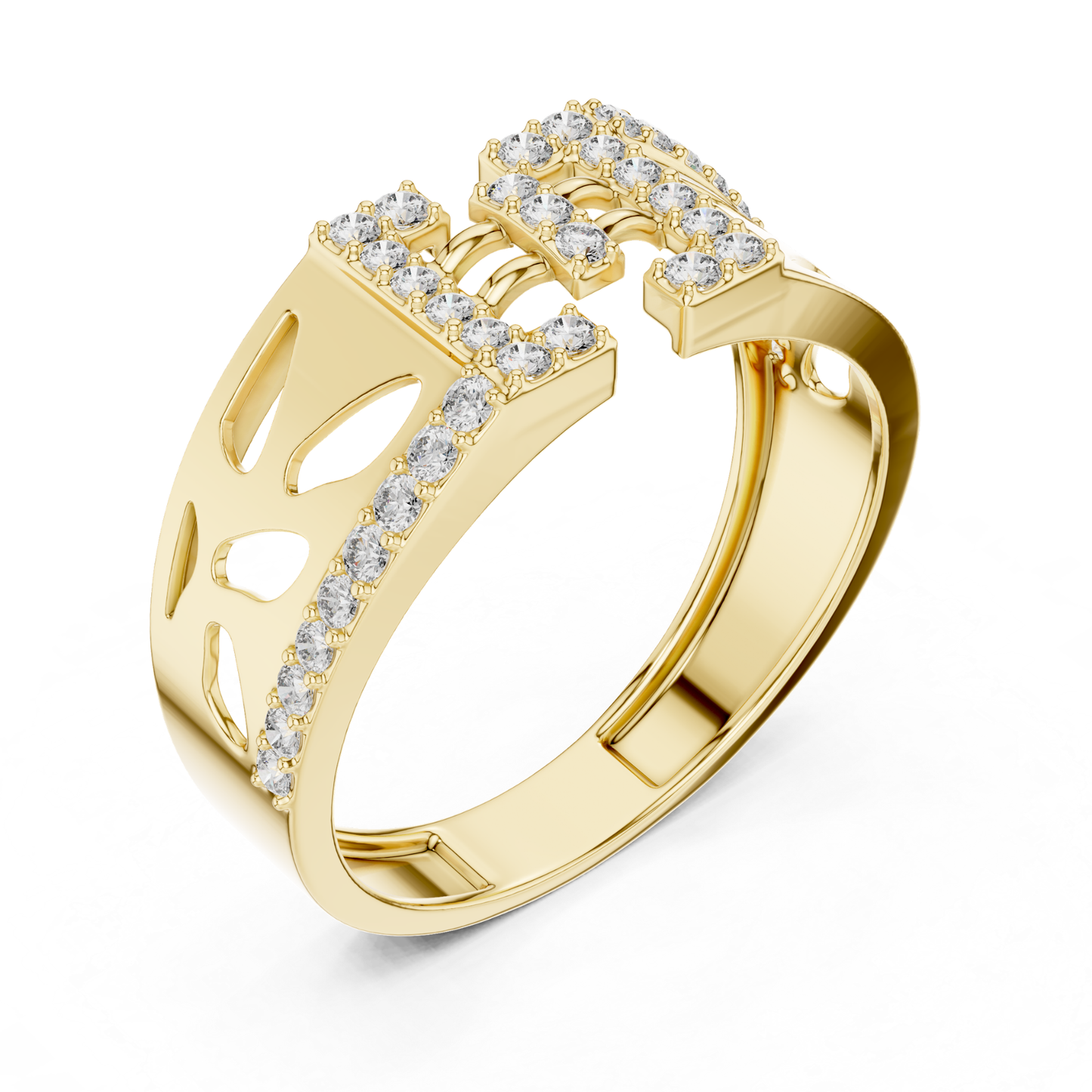 Luxury Diamond Open Band | Contemporary Statement Jewelry