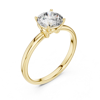 Round Diamond Smooth Band Ring | Seamless Brilliance, Pure Luxury
