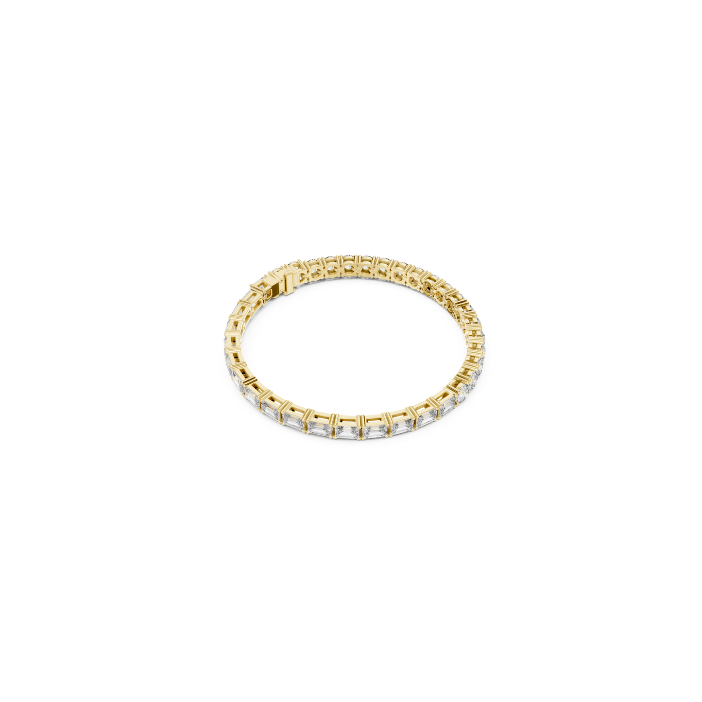 Round & Emerald Cut Diamond Tennis Bracelet | Luxury Elegance Style