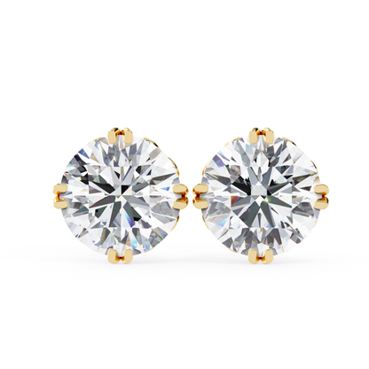 Golden Fleur Lab Grown Diamond Stud Earrings
