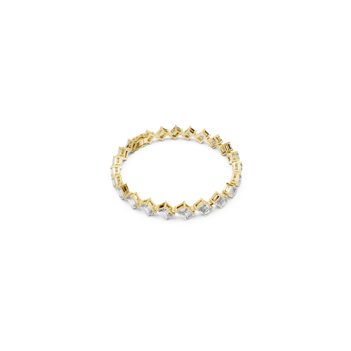 Emerald & Radiant Cut Diamond Tennis Bracelet | Luxury Style