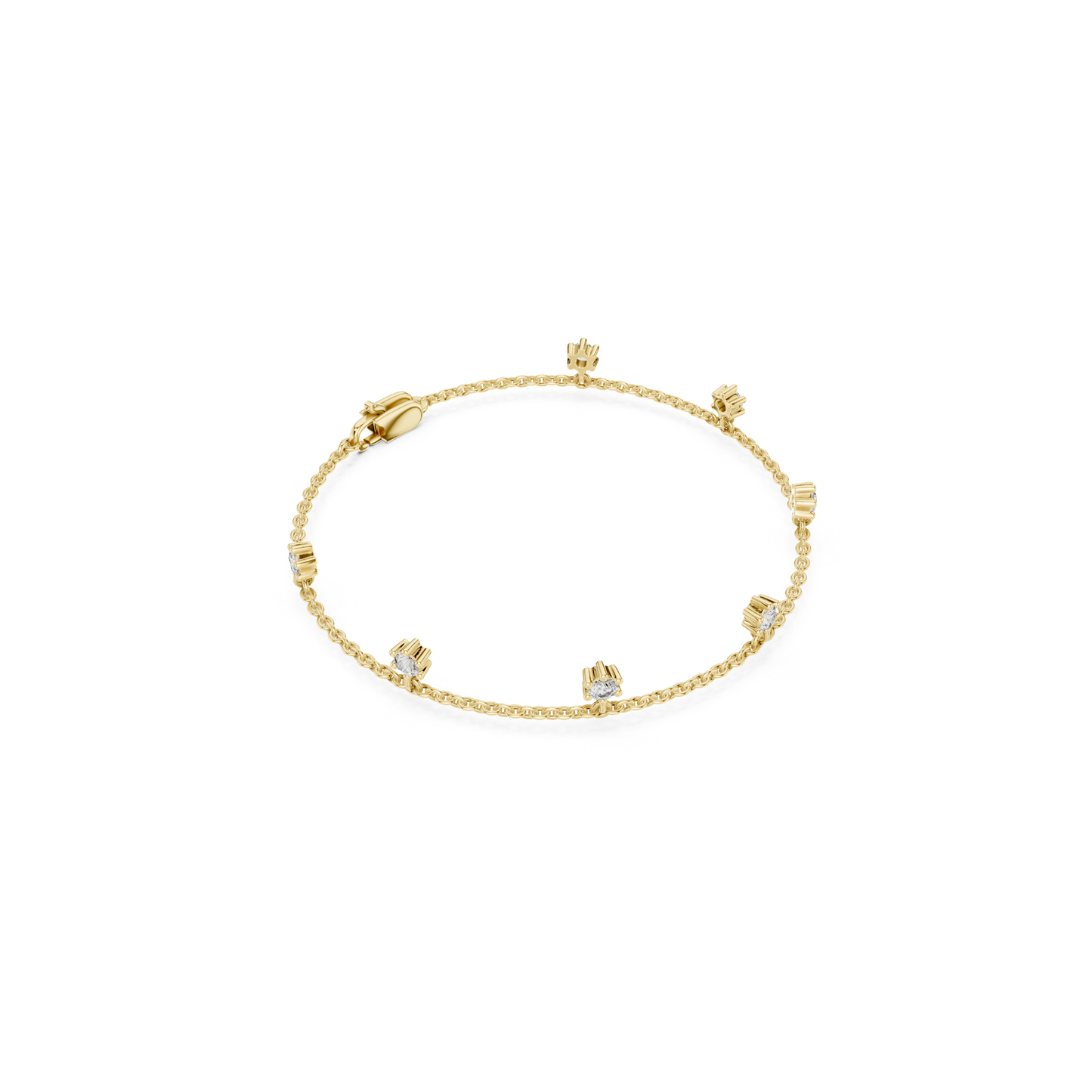 Diamond Station Chain Bracelet | Elegant Luxury Style