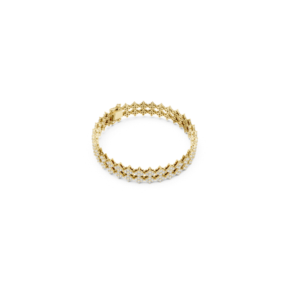 Luxury Diamond Tennis Bracelet | Elegant Floral White Gold Style