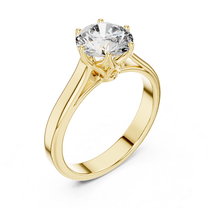Round Diamond Classic Band Ring | Fine 18K 14K 10K Gold Luxe