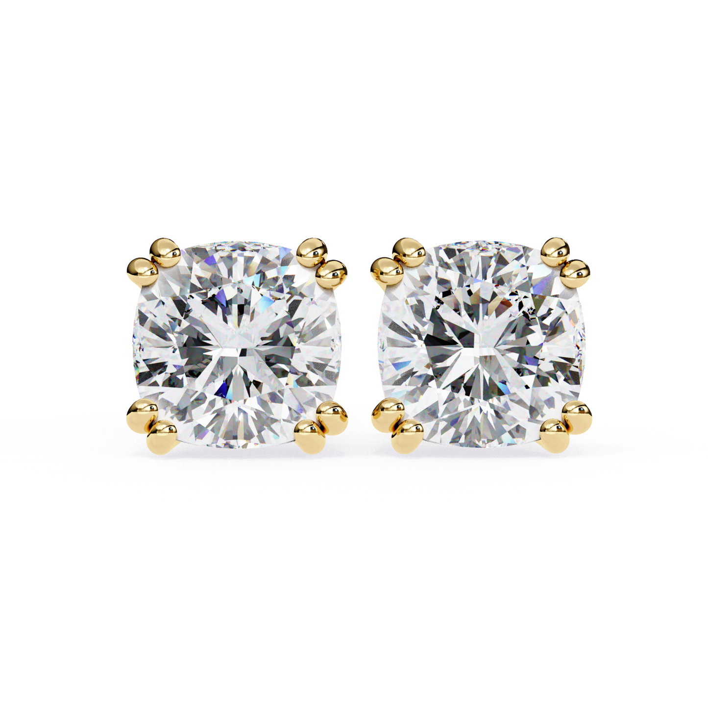 Real Lab Grown Diamond Gold Stud Earrings | Timeless Fine Jewelry