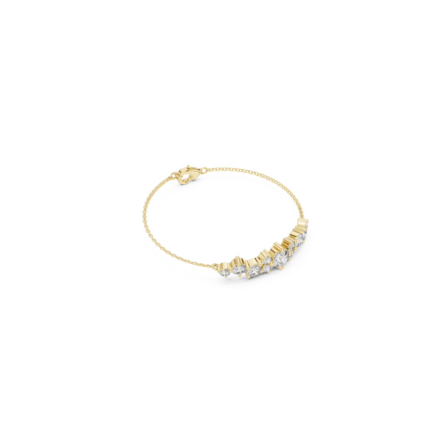 Round Diamond Cluster Bracelet | Elegant Luxury Style