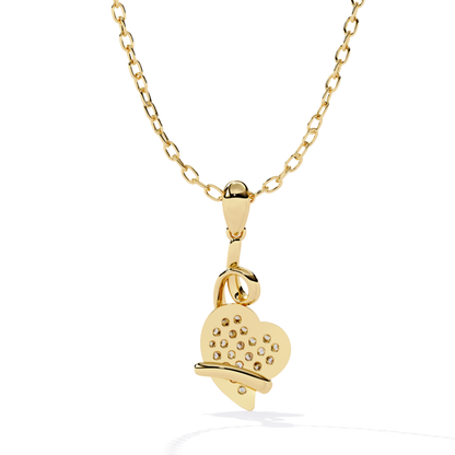 Flowing Love Heart Diamond Pendant Design