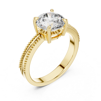Round Diamond Double Edge Band Ring | Double the Brilliance