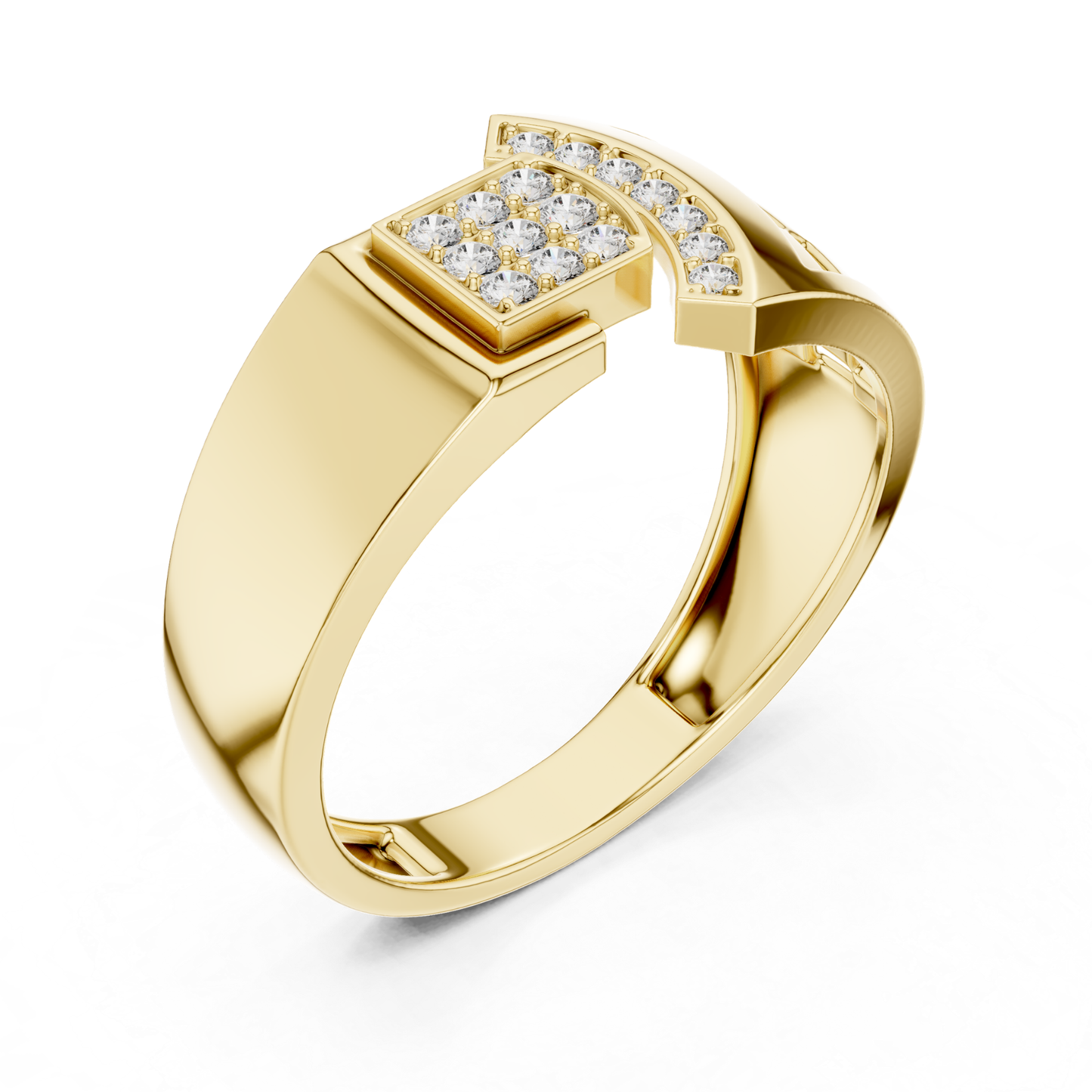 Men's Round Diamond Statement Rings | Modern Luxury Style