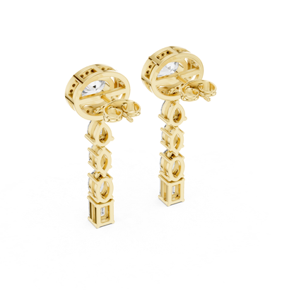 Oval Diamond Drop Earrings | Luxury Bridal Jewelry Style