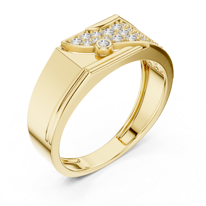 Round Diamond Luxury Band | Modern White Gold Statement Style