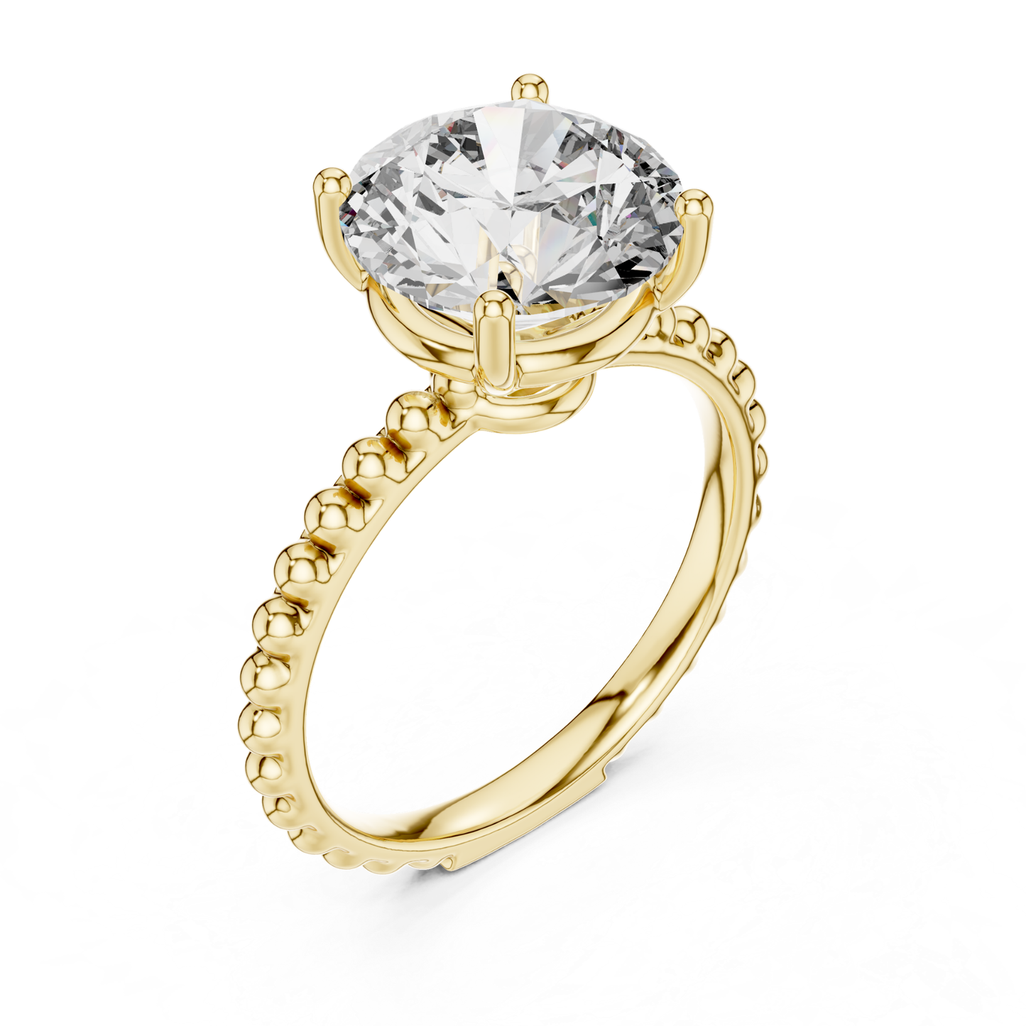Round Diamond Beaded Band Ring | Brilliance Bead by Bead