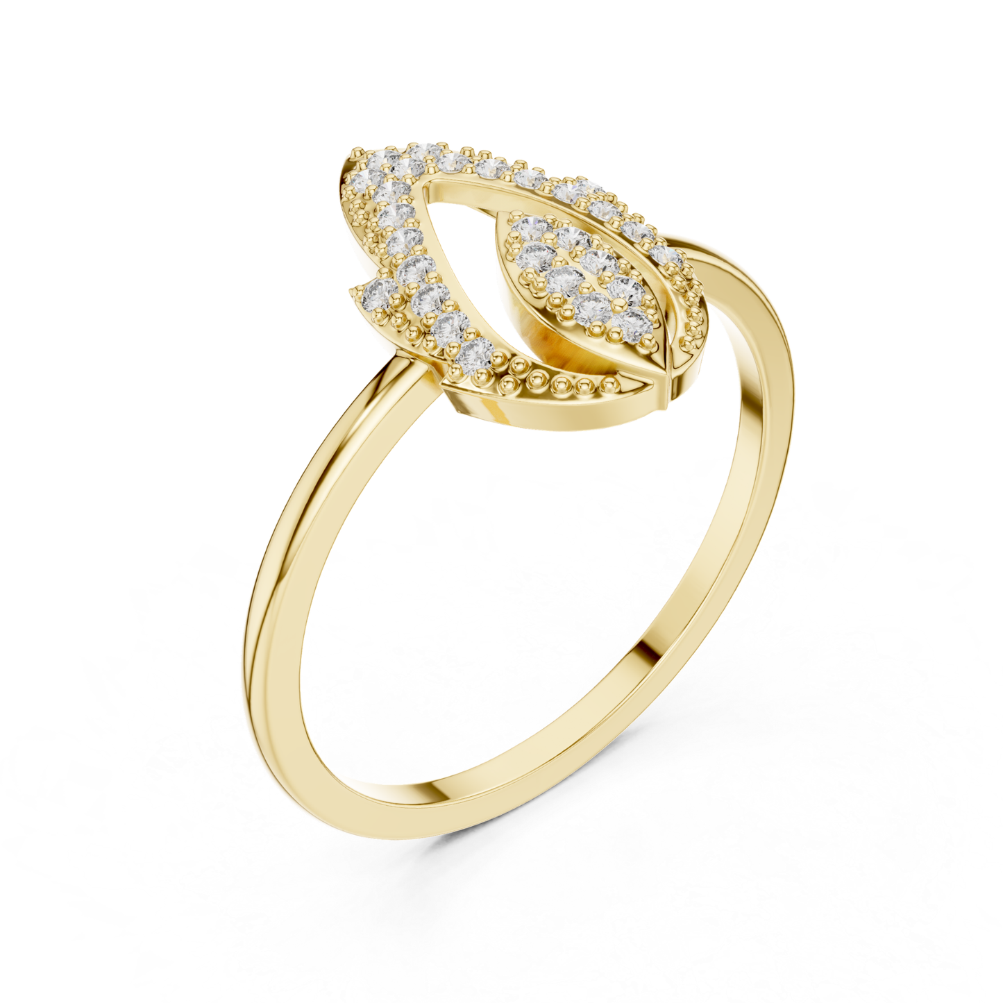Pear Shape Open Diamond Ring | Elegant Luxury Style