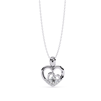 Heart Design Diamond Pendant