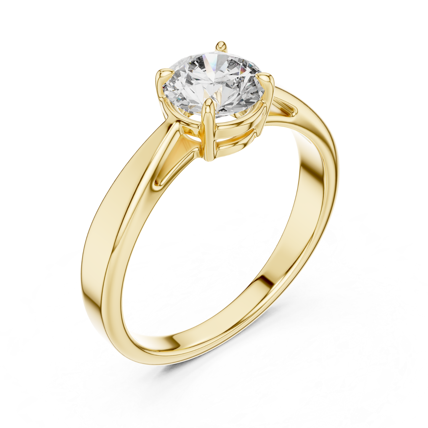 Round Diamond Classic Ring | 18K Gold Fine Jewelry