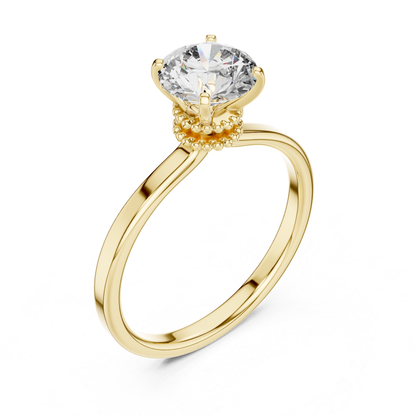 Round Diamond Classic Band Ring | 18K Gold Fine Jewelry