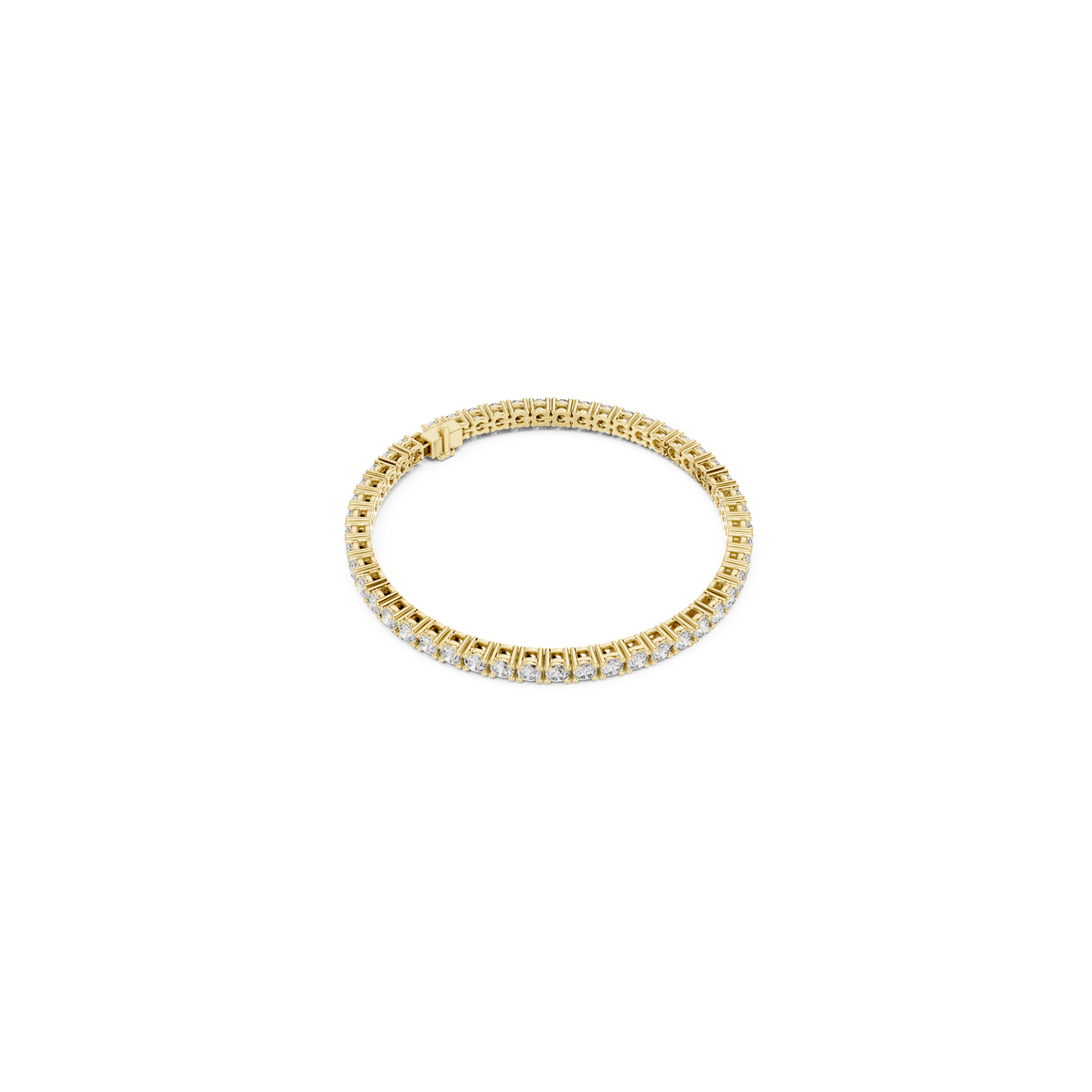 Round Cut Diamond Tennis Bracelet | Luxury White Gold Style