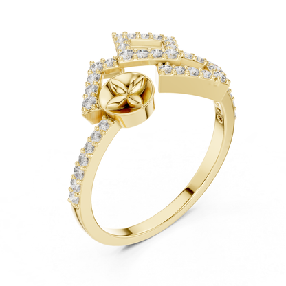 Princess Cut Double Square Diamond Rings | Modern Luxury Style
