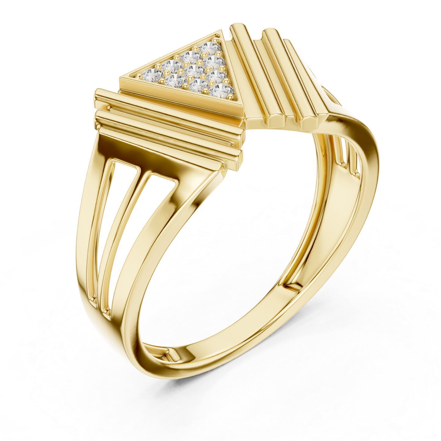 Modern Geometric Diamond Band | Luxury Statement Style