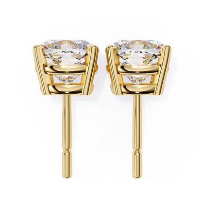 Pure Glow Laborgezüchtete Diamantkissen-Ohrstecker | Feines 18K Gold