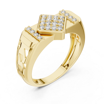 Princess Shape Round Diamond Ring | Modern Luxury Style