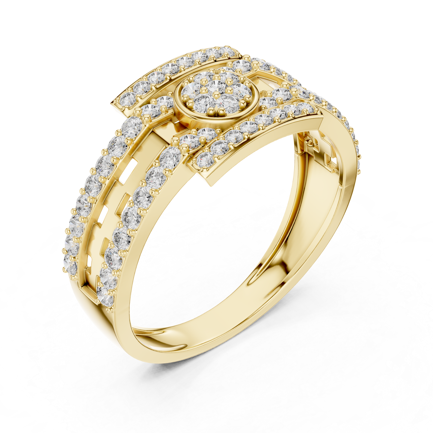 Luxury Diamond Open Wrap Rings | Contemporary White Gold Style